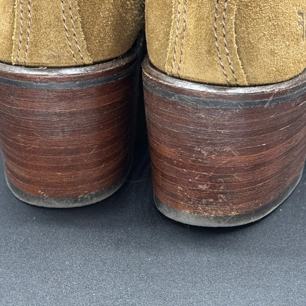 Frye Sabrina Chelsea Ankle Boots in Tan Suede ask 9 - Picture 10 of 10